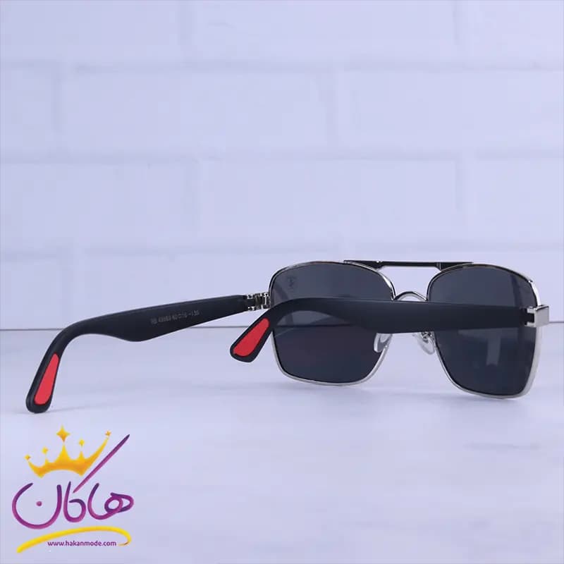 عینک آفتابی ری بن فراری مردانه فریم نقره ای RB 43889/1 — تصویر ۳