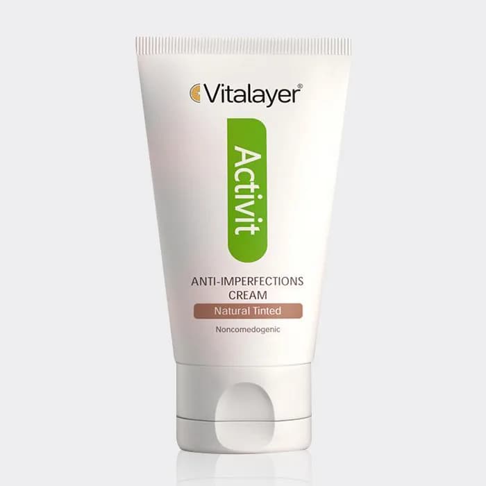 کرم ضد جوش رنگی اکتی ویت ویتالیر Vitalayer Anti Imperfections Cream Natural Tinted 40ml