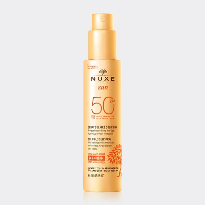 اسپری ضد آفتاب ضد لک نوکس Nuxe Sun SPF50 Spray Solaire Delicieux 150ml