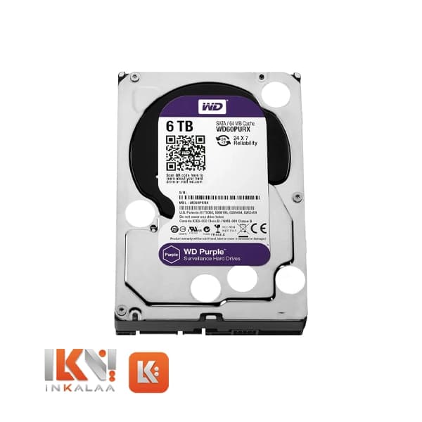 هارد وسترن دیجیتال مدل PURPLE ظرفیت 6TB – اصلی — تصویر ۲