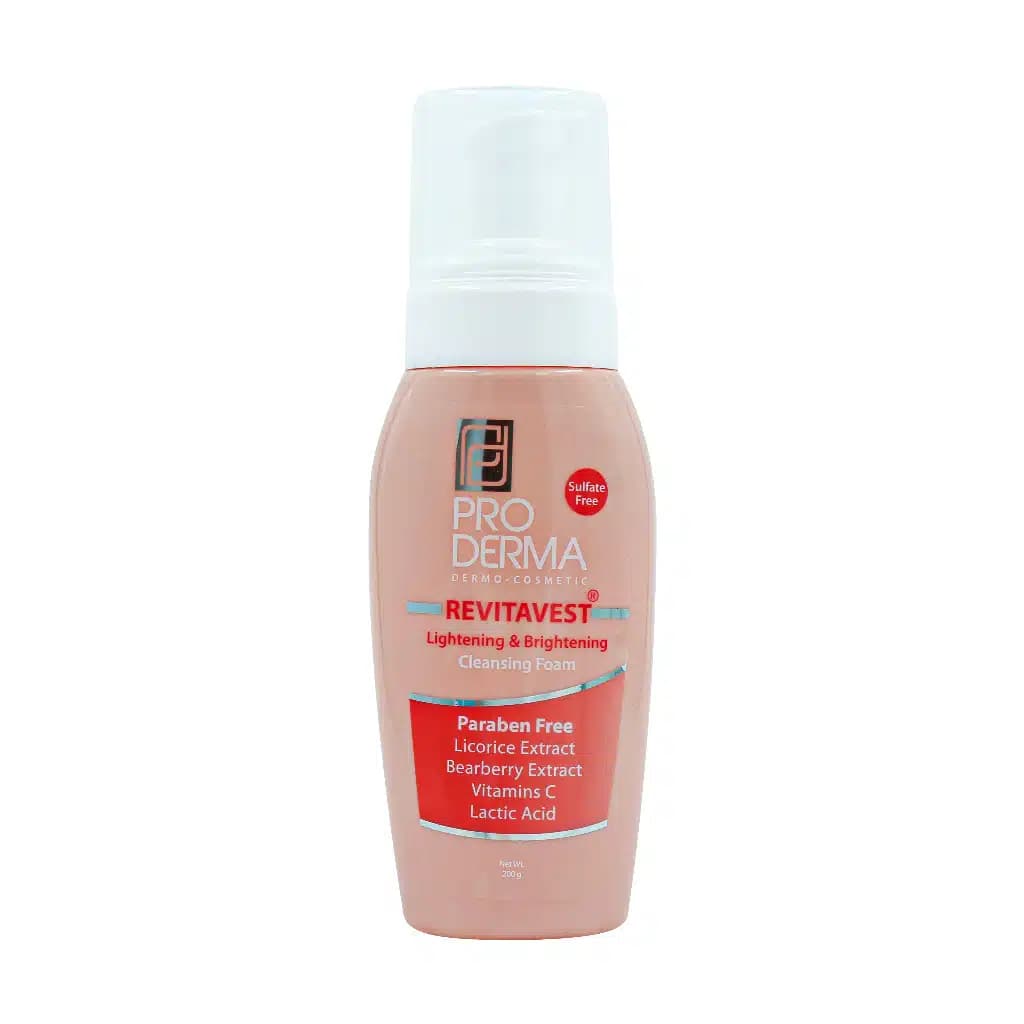 فوم شستشو و روشن کننده پوست صورت پرودرما مناسب انواع پوست 200ml