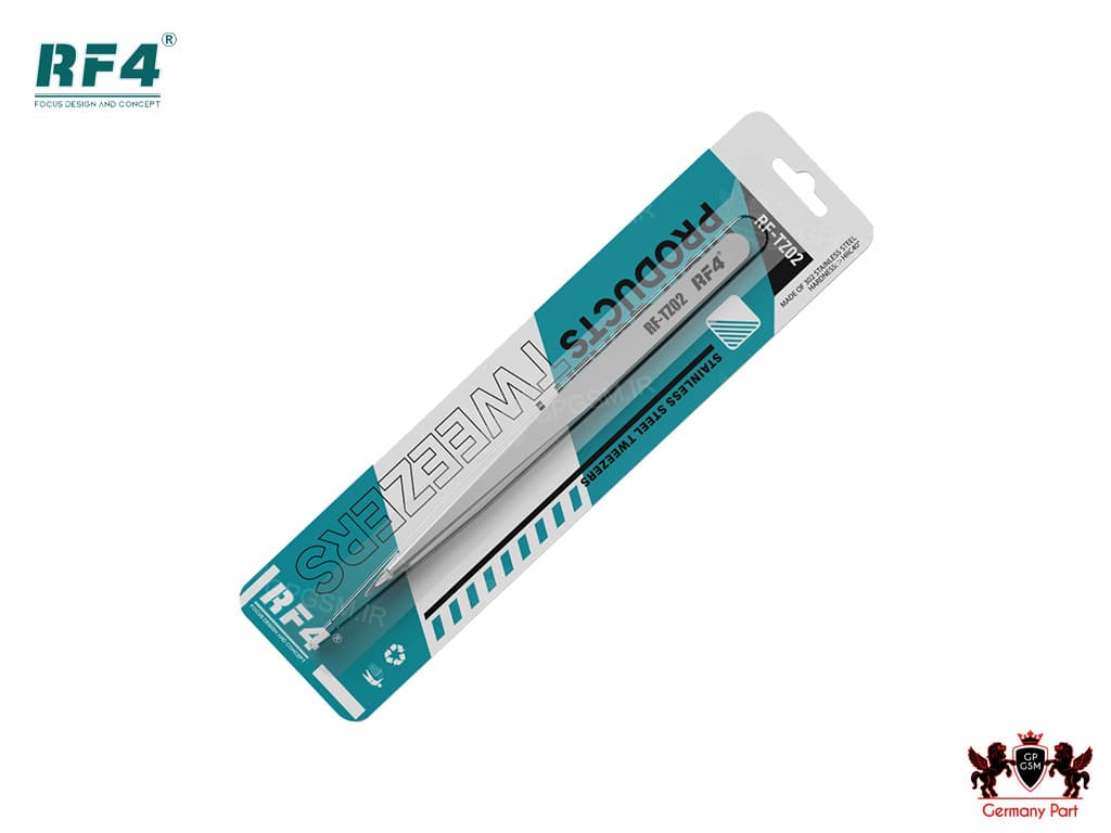 پنس فولادی 3D سر کج PRECISION TWEEZERS RF-TZ02 RF4 — تصویر ۲