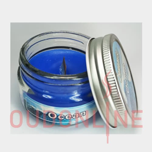شمع معطر شیشه ای درب فلزی پارامیس مدل اوشن ( اقیانوس )