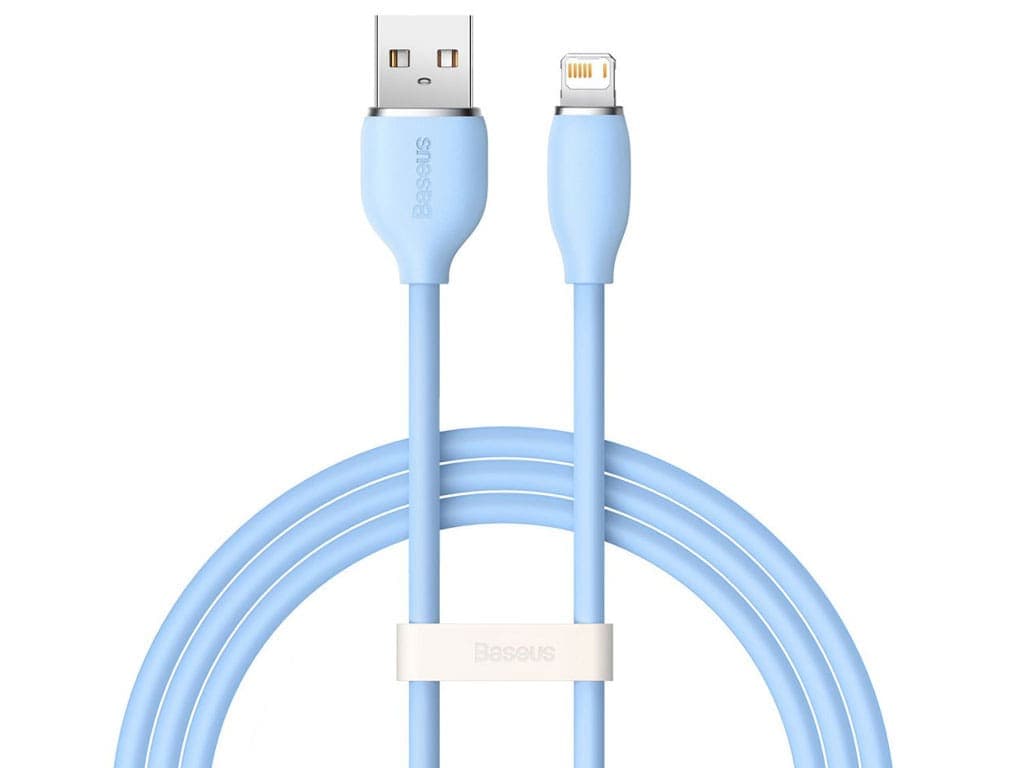 کابل یواسبی به لایتنینگ بیسوس Baseus CAGD000004 Jelly Liquid Silica Gel USB to iP Fast Charging Data Cable 2.4A 1.2M — تصویر ۴