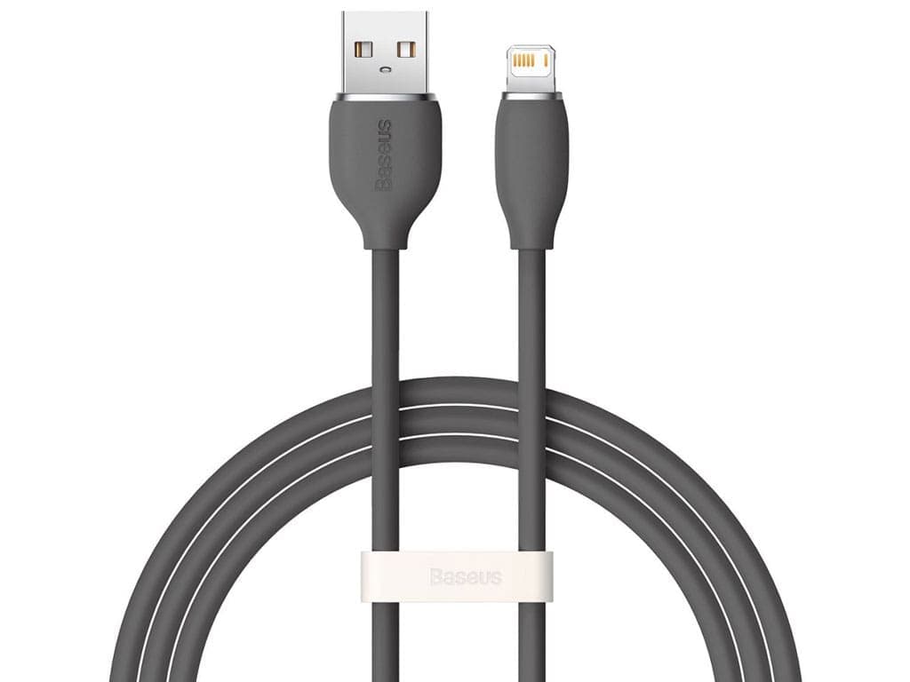 کابل یواسبی به لایتنینگ بیسوس Baseus CAGD000004 Jelly Liquid Silica Gel USB to iP Fast Charging Data Cable 2.4A 1.2M — تصویر ۲