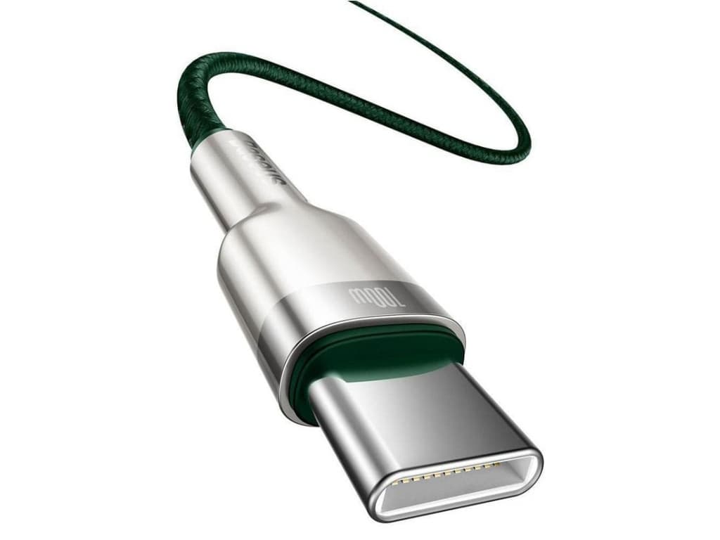 کابل شارژ سریع و انتقال داده تایپ سی به تایپ سی بیسوس Baseus Cafule Series Metal Data Cable Type-C to Type-C 100W 1m CATJK-C06 — تصویر ۲