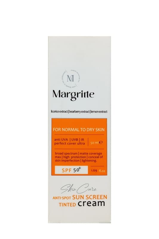 کرم ضدآفتاب پوست خشک مارگریت بژ روشن SPF50 حجم 50mL