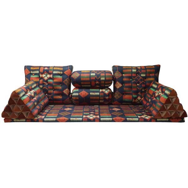 ست 7 تکه پشتی مخمل طرح عشایر کد 3023