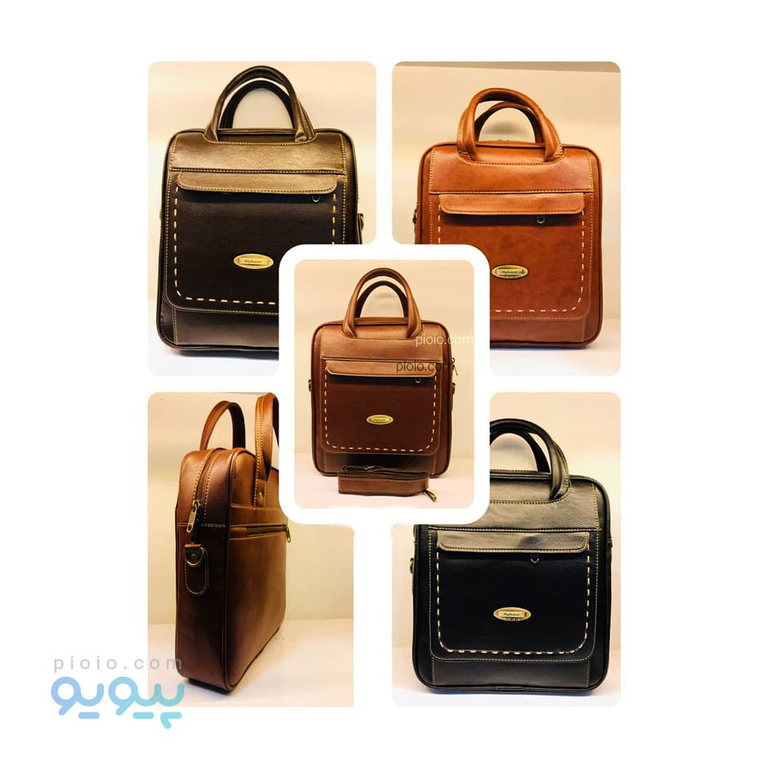 کیف دستی مردانه ایستاده دور دوخت