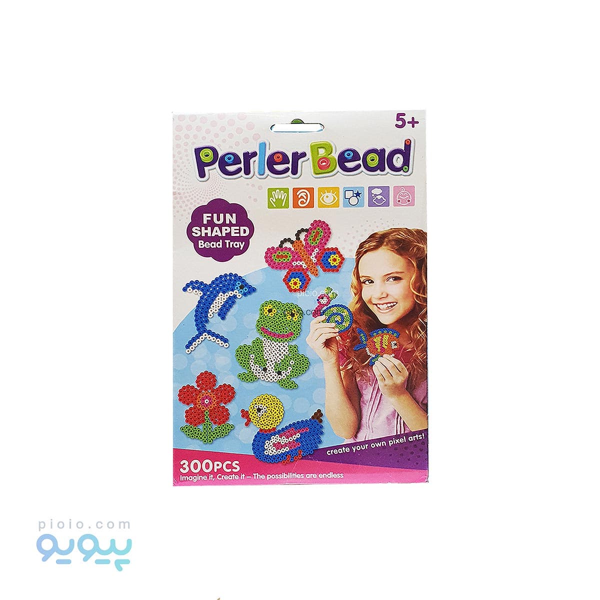 ساختنی Perler Bead شابلون دار 300 تکه آیتم YS3151112 عمده و کارتنی — تصویر ۲