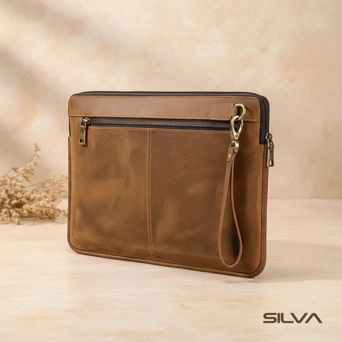 کیف لپ تاپ چرم طبیعی مدل Laptop Bag 43 | سیلوا چرم