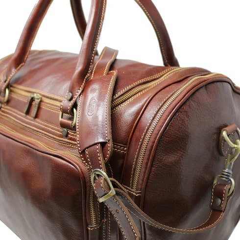 ساک مسافرتی چرم طبیعی مدل Travel Bag 37 | سیلوا چرم — تصویر ۴