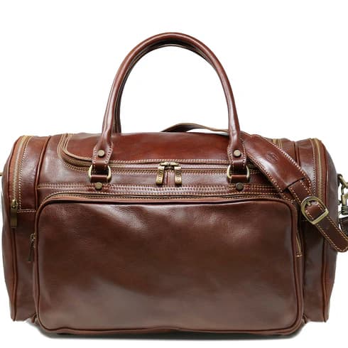 ساک مسافرتی چرم طبیعی مدل Travel Bag 37 | سیلوا چرم — تصویر ۳