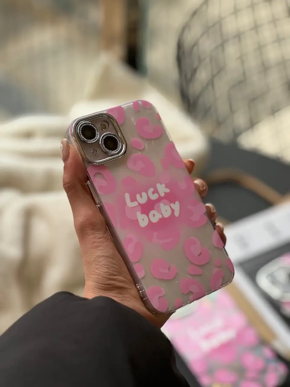 قاب پلنگی Luck Baby لنز اکلیلی (کدC1557) — تصویر ۳