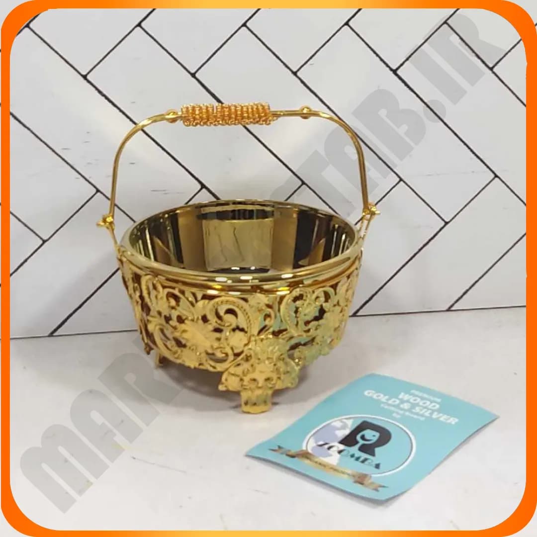 شکلات خوری دسته فلزی زنگان طلایی زومبا