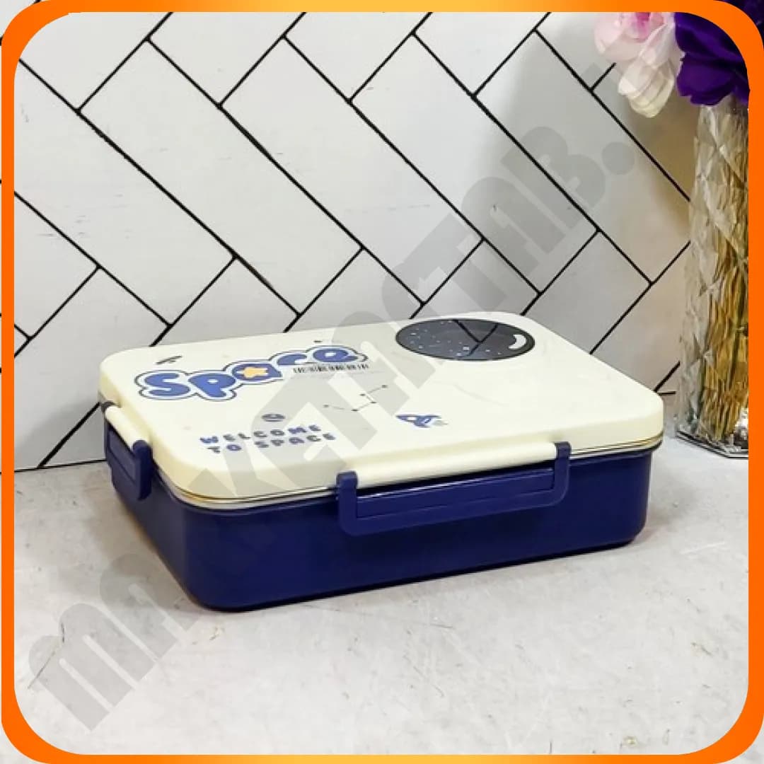ML-6301 ظرف غذا 4خونه داخل استیل طرح فضانورد