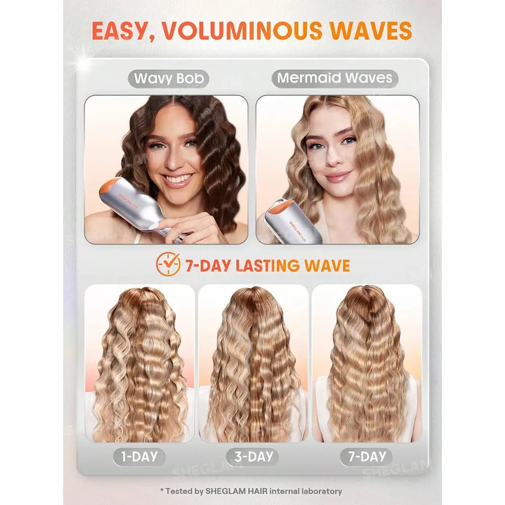دستگاه ویو کننده مو شیگلم (Beach Babe Hair Waver) — تصویر ۲