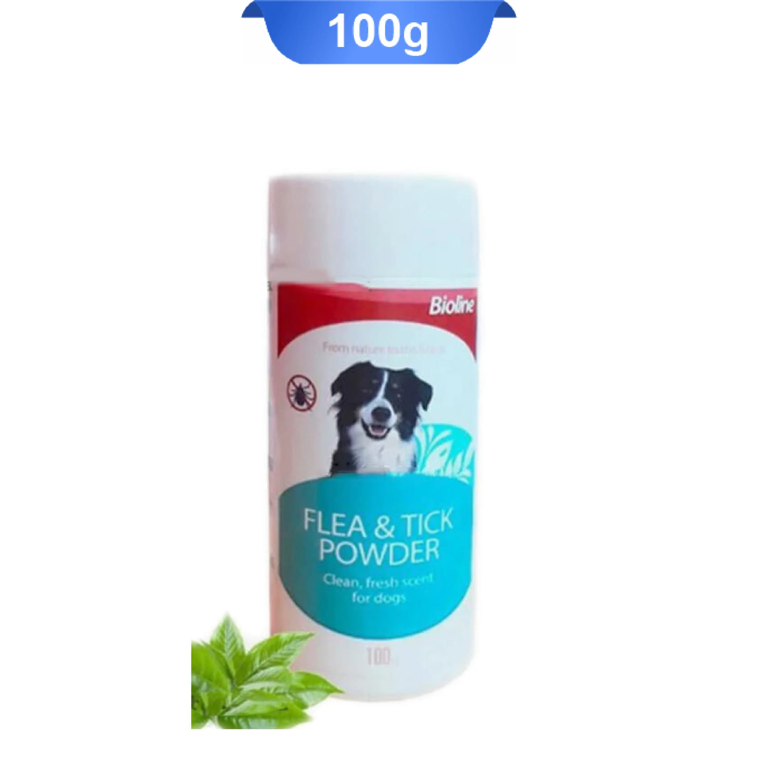 پودر ضد کک و کنه سگ بایولاین وزن 100 گرم Bioline Flea And Tick Powder