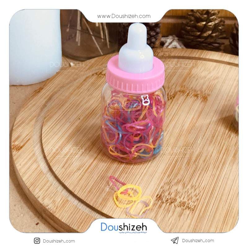 پک کش مو چهل گیس شیشه شیر رنگارنگ — تصویر ۳