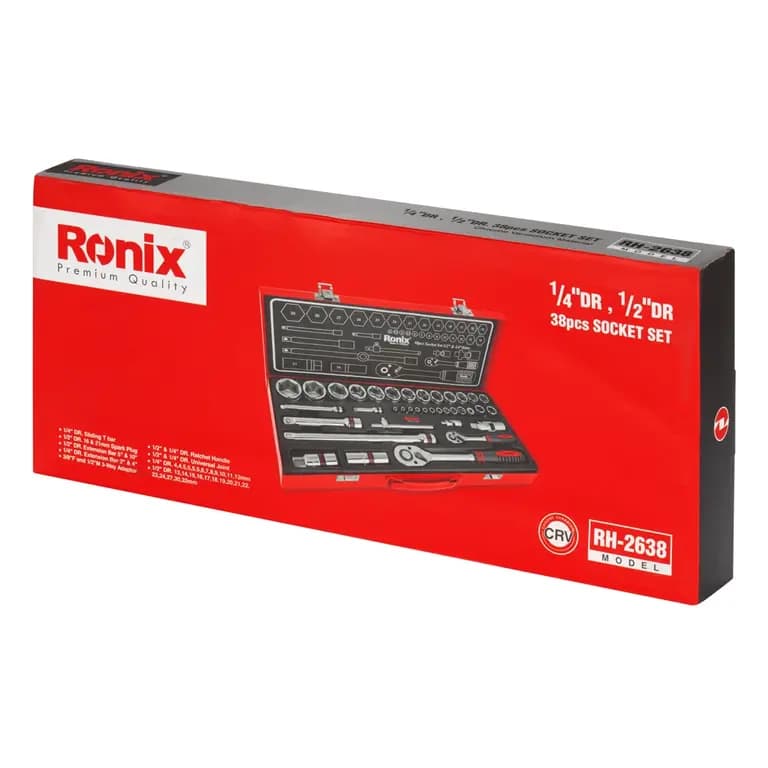 ست بکس 38 پارچه رونیکس (جعبه بکس) مدل RH-2638 — تصویر ۴
