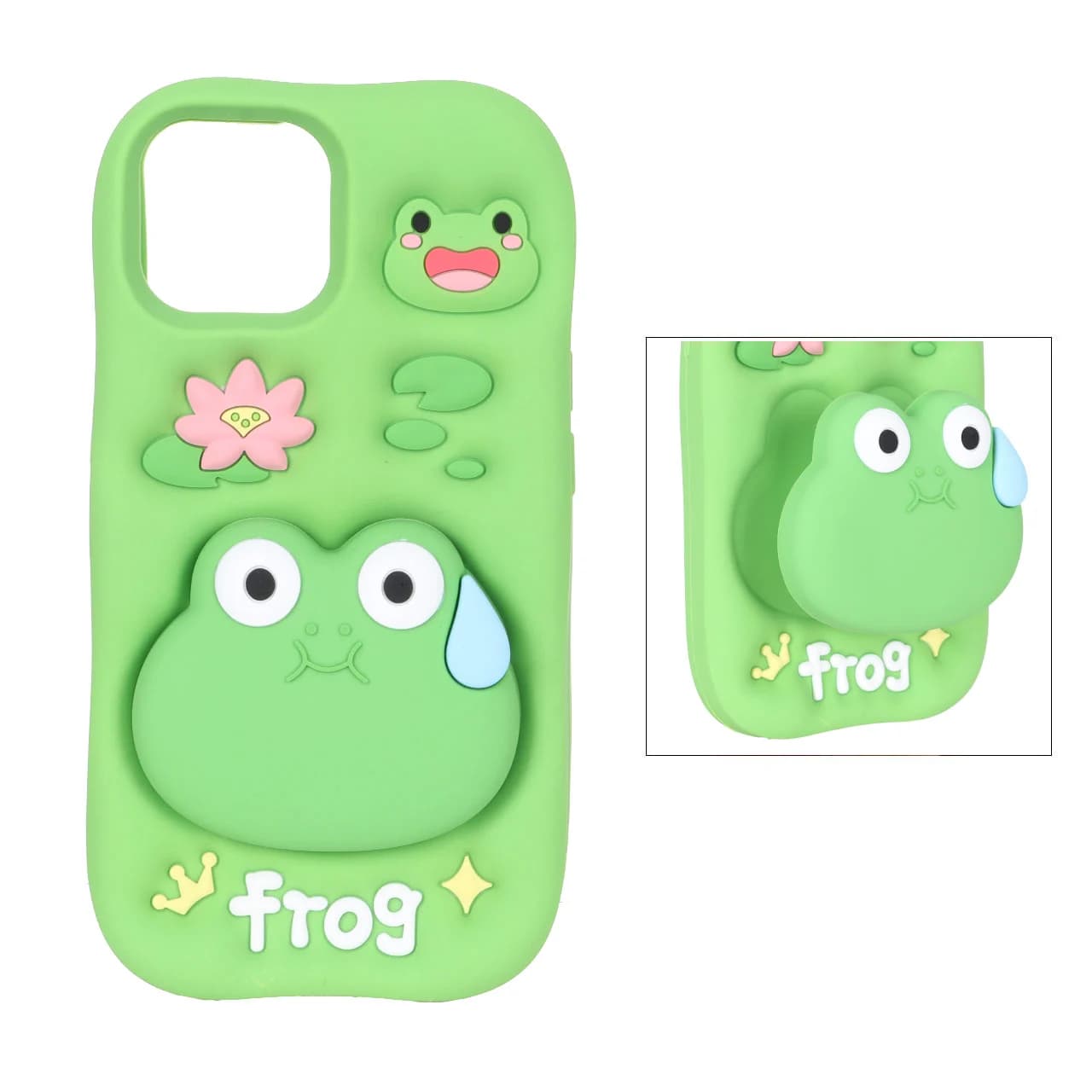 قاب Frog استند شو Apple iPhone 15 / iPhone 14 / iPhone 13 – سبز