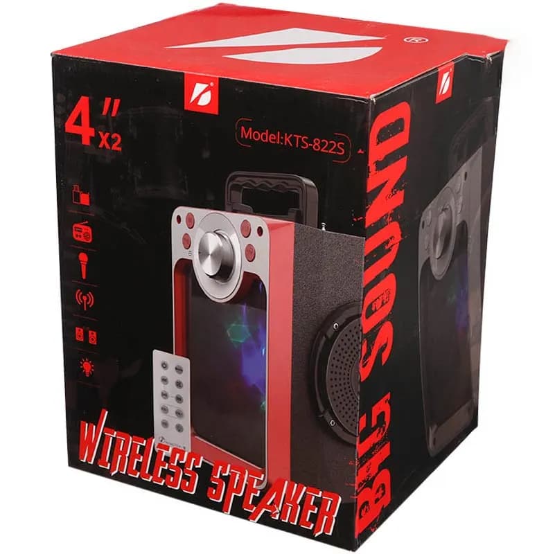 اسپیکر بلوتوثی رم و فلش خور KTS-822S + ریموت کنترل — تصویر ۳