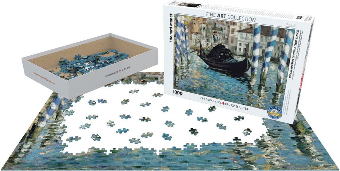 پازل 1000 تکه the grand canal of venice blue venice – edouard manet یوروگرافیک — تصویر ۳