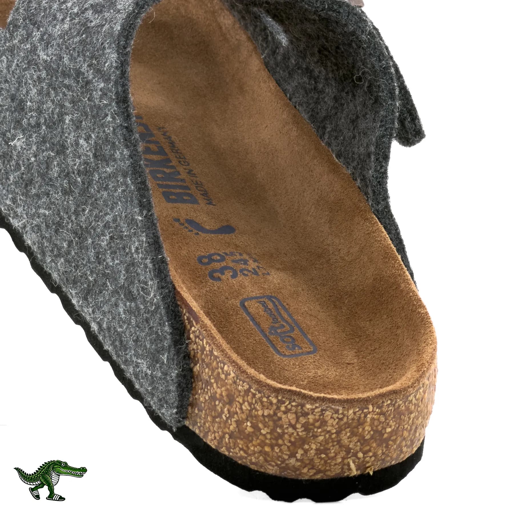 بیرکن استاک آریزونا نمدی طوسی ذغالی زنانه | Birkenstock Arizona — تصویر ۶