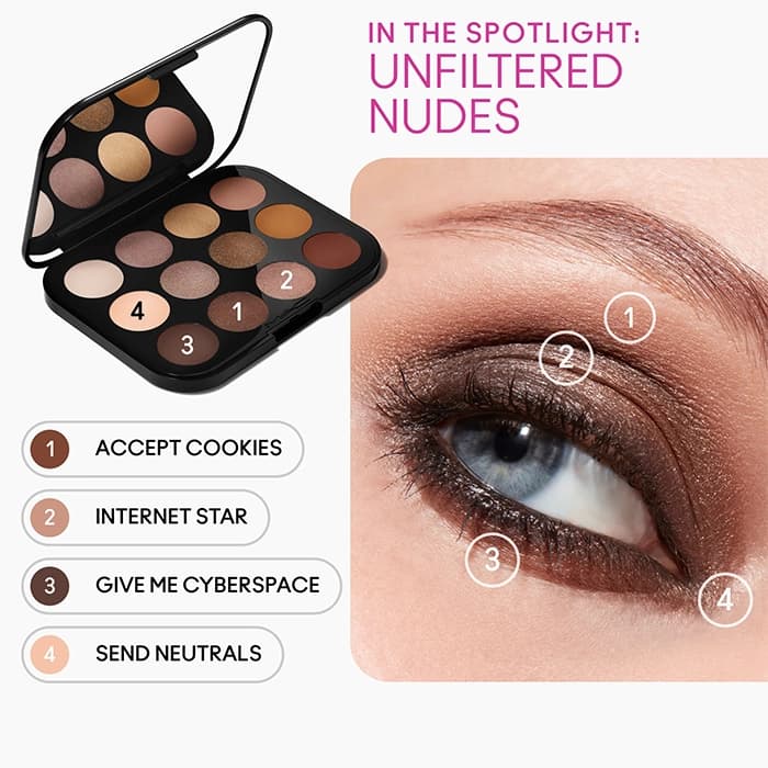 پالت سایه مک Connect In Colour Unfiltered Nudes — تصویر ۴