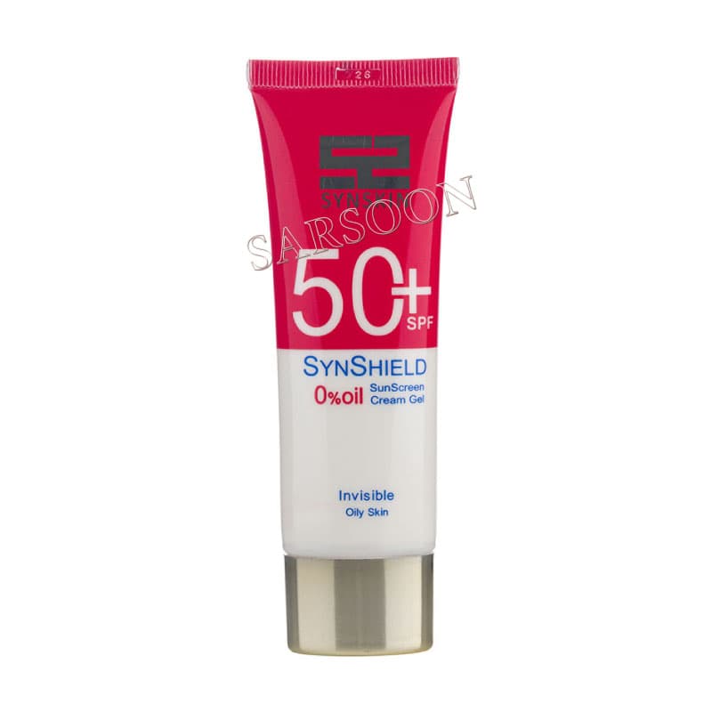 ژل کرم ضد آفتاب ساین اسکین مدل SPF50 Oil Free مناسب پوست چرب Syn Skin SPF50 Oil Free sun screen cream gel for oily skin