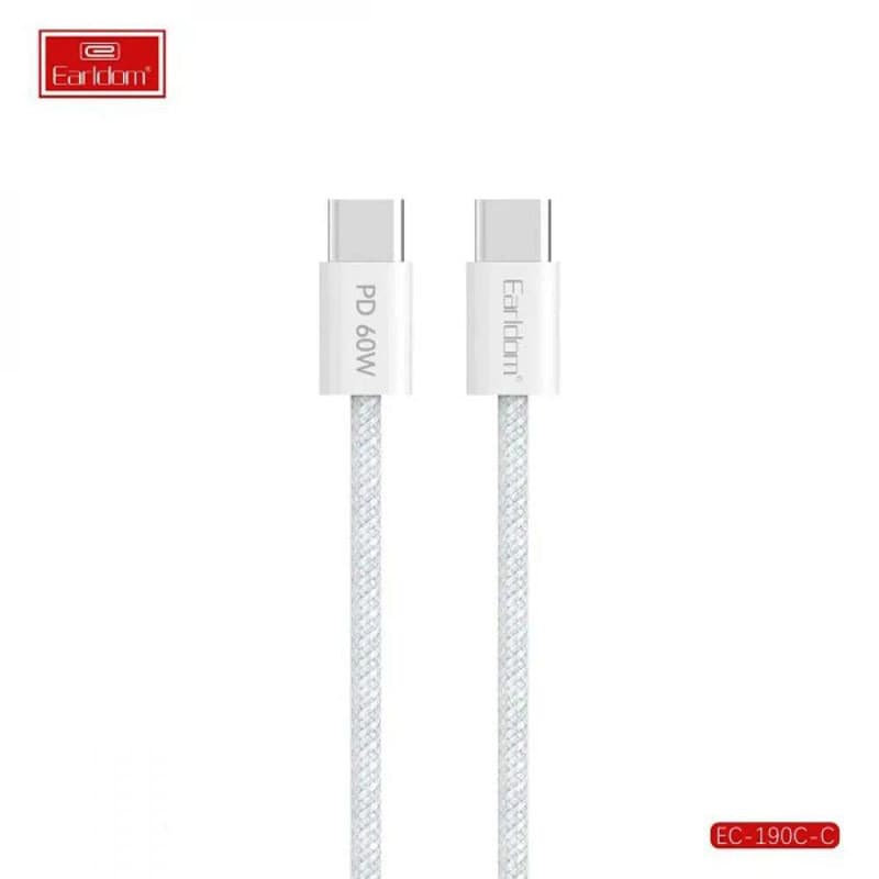 کابل دو سر تایپ سی فست شارژ 60 وات ارلدام EC-190C-C طول 2 متر — تصویر ۱۱