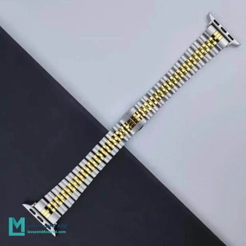 بند اپل واچ رولکسی طرح لانگینس 5 بید نازک کد W1010 | لوازم جانبی مسلمی — تصویر ۷