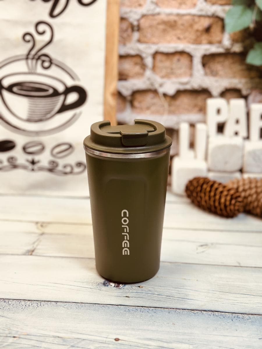 تراول ماگ بدنه پلاستیکی کافی coffee حجم 500 میل کد 1119 — تصویر ۳