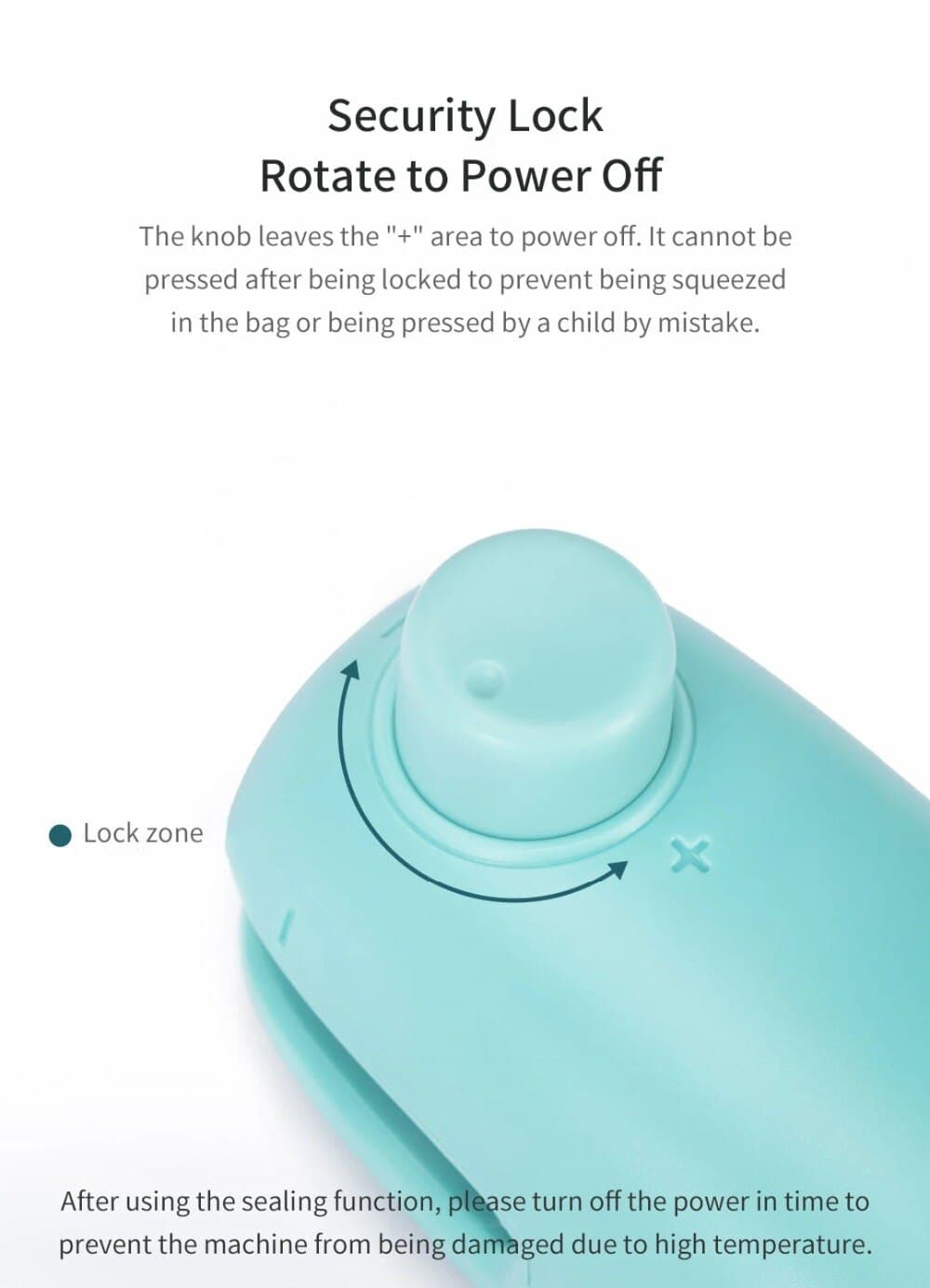 دستگاه پرس و برش دستی کیسه شیائومی Xiaomi 90fun Portable Mini Sealer Electric Sealing Machine — تصویر ۴