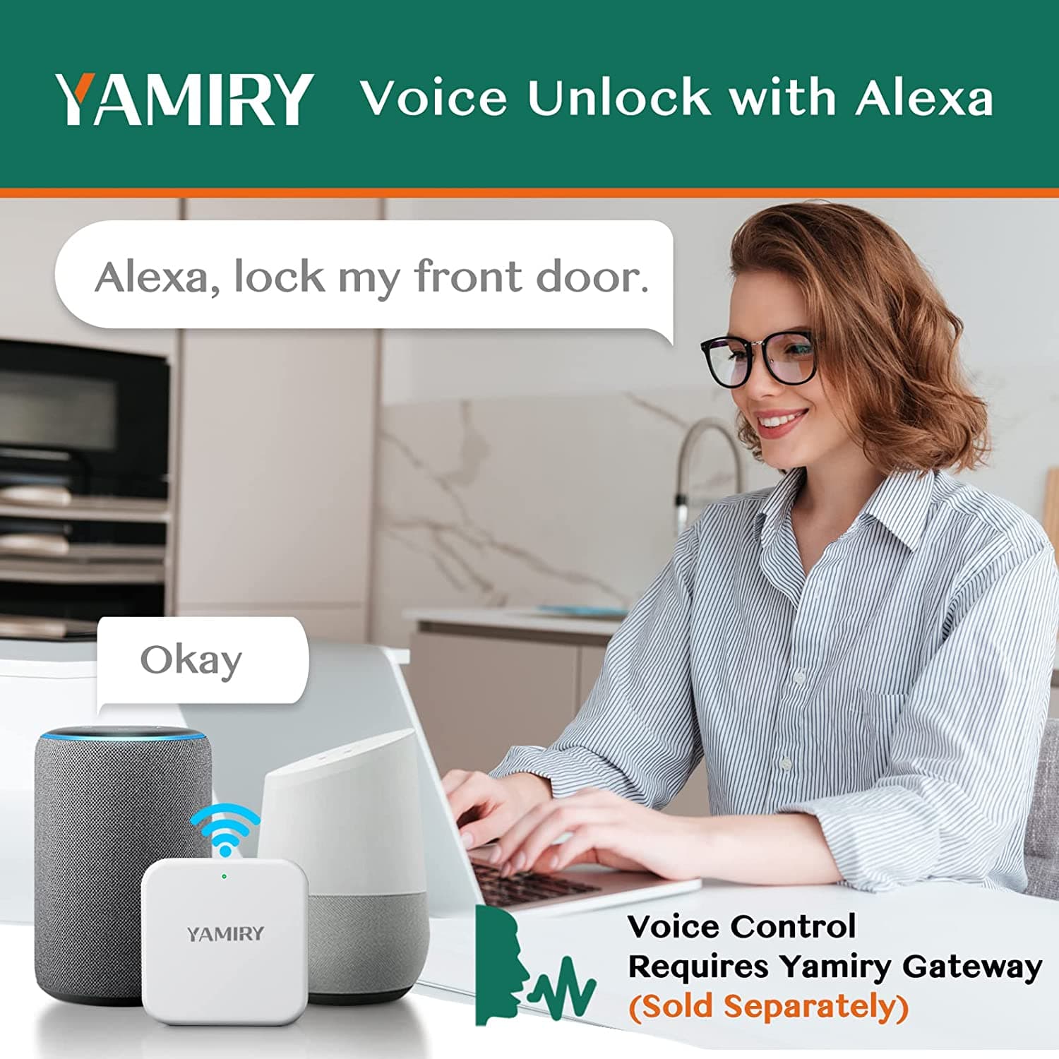 قفل هوشمند درب Smart Door Lock, Yamiry Smart Door Handle — تصویر ۵