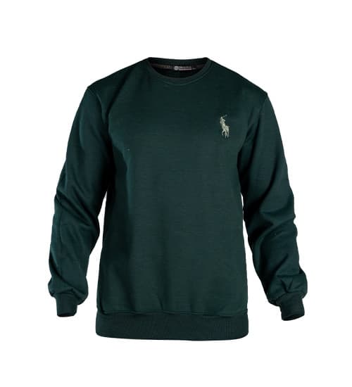 بلوز یقه گرد مردانه نرمال ساده اسپان سبز یشمی Polo کد 48963