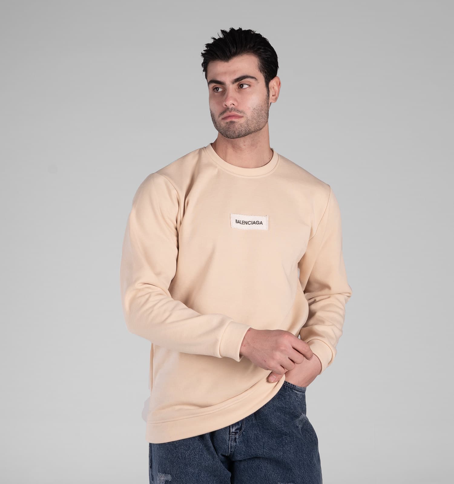 بلوز دورس مردانه یقه گرد طرح دار Balenciaga کد 49001 — تصویر ۲