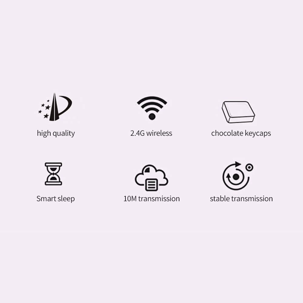 موس و کیبورد بی سیم Eacam Keyboard Mouse Combo Wireless 2.4G — تصویر ۳
