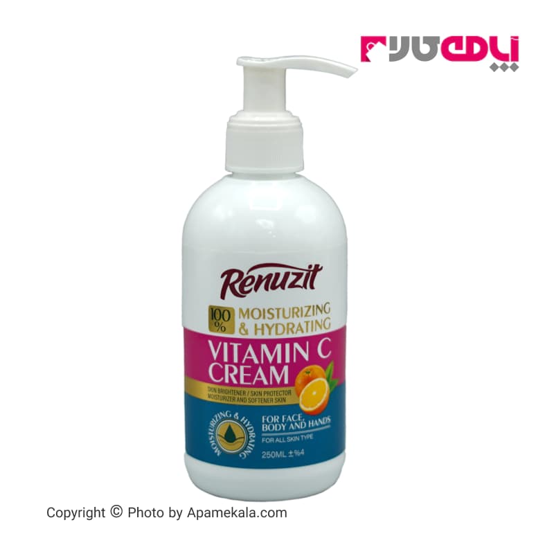 کرم مرطوبکننده رینوزیت (renuzit) حاوی ویتامین c حجم 250 میل