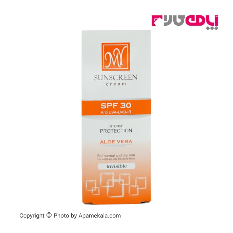 کرم ضد آفتاب بی رنگ مای (my) spf30 حاوی آلوئه ورا مناسب پوست نرمال و خشک — تصویر ۲