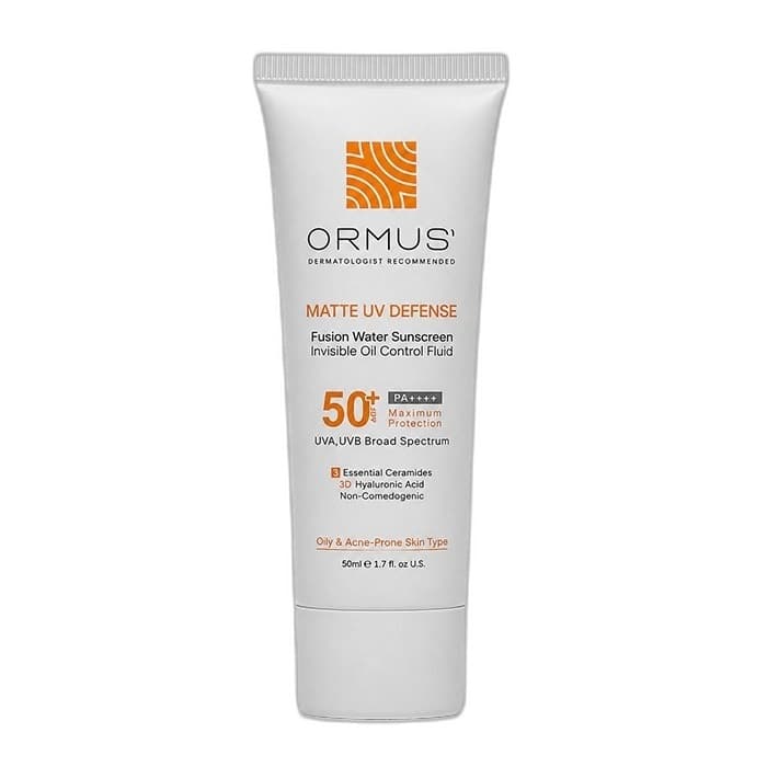 فلوئید ضد آفتاب مات دست، صورت، گردن اورموس +SPF 50 مدل Matte UV Defense محافظ UVA ،UVB و PA++++ مناسب برای پوست آکنهدار ، چرب حجم 50 میلیلیتر — تصویر ۲