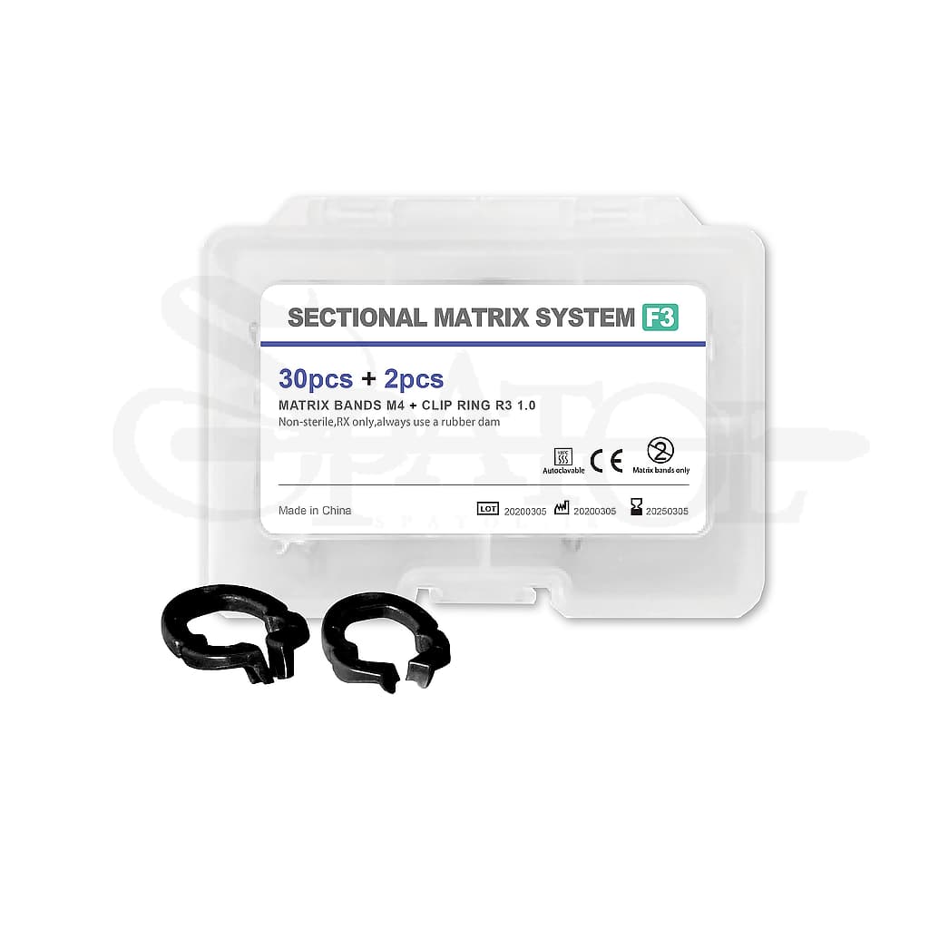 کیت سکشنال با رینگ کربن (30عددی) new sectional carbon matrix kit برند Zt Dental