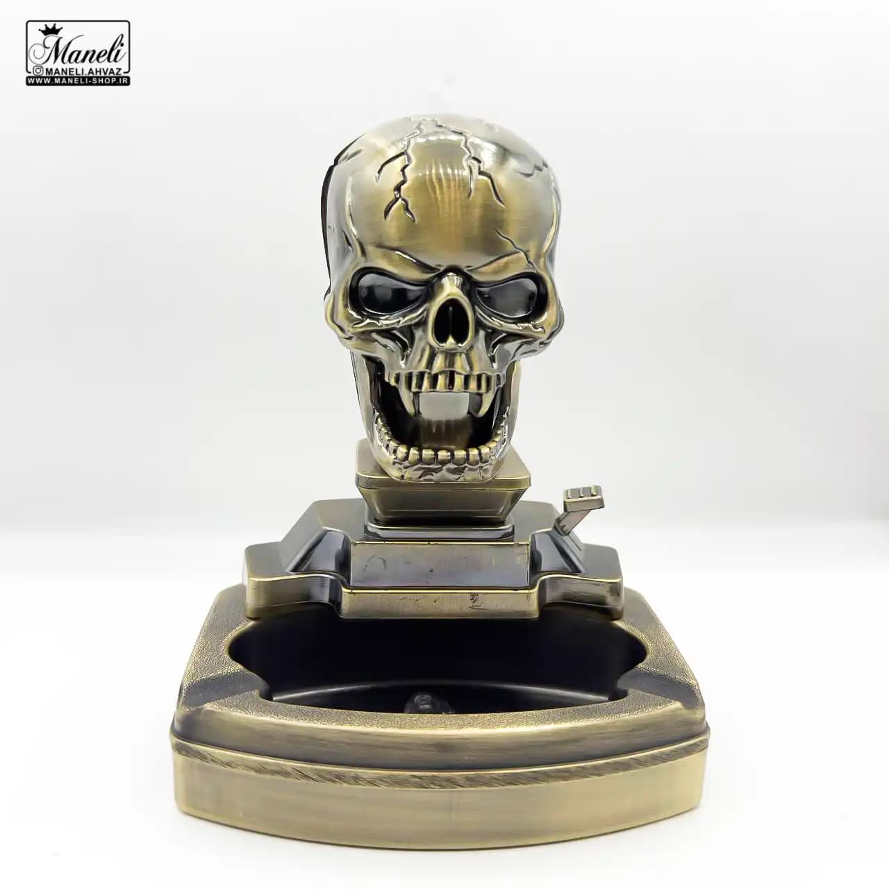 فندک و زیرسیگاری رومیزی دکوری طرح عقاب و جمجمه 14030644 — تصویر ۳