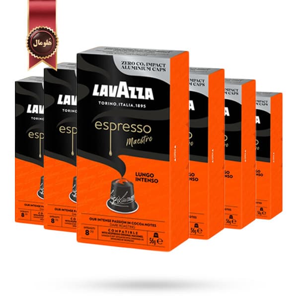6 بسته کپسول قهوه لاوازا lavazza مدل استاد لانگو اینتنسو Maestro Lungo Intenso پک 10 تایی (اورجینال)