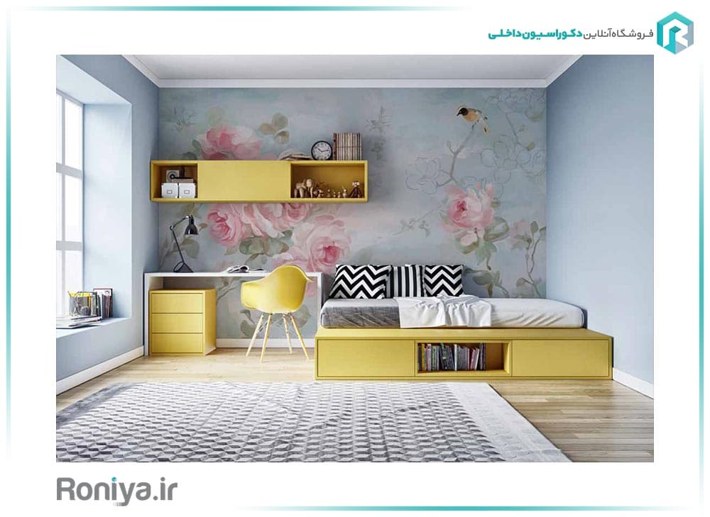 پوستر دیواری گل رز صورتی کد 3DF-255 — تصویر ۵