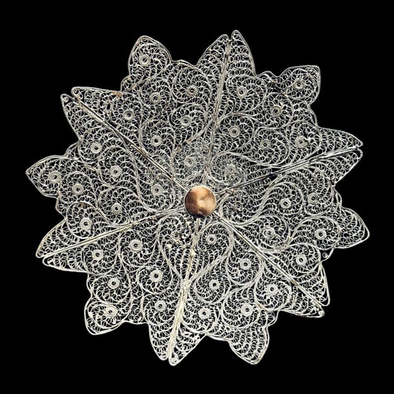 ظروف ملیله کاری شیرینی خوری خیاری سایز بزرگ — تصویر ۵