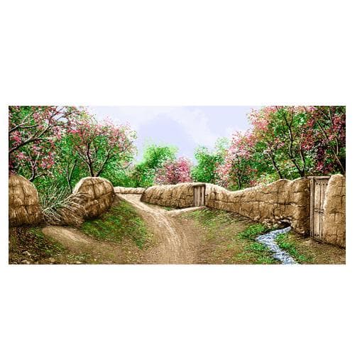 طرح منظره کوچه باغ بهاری کد 23110