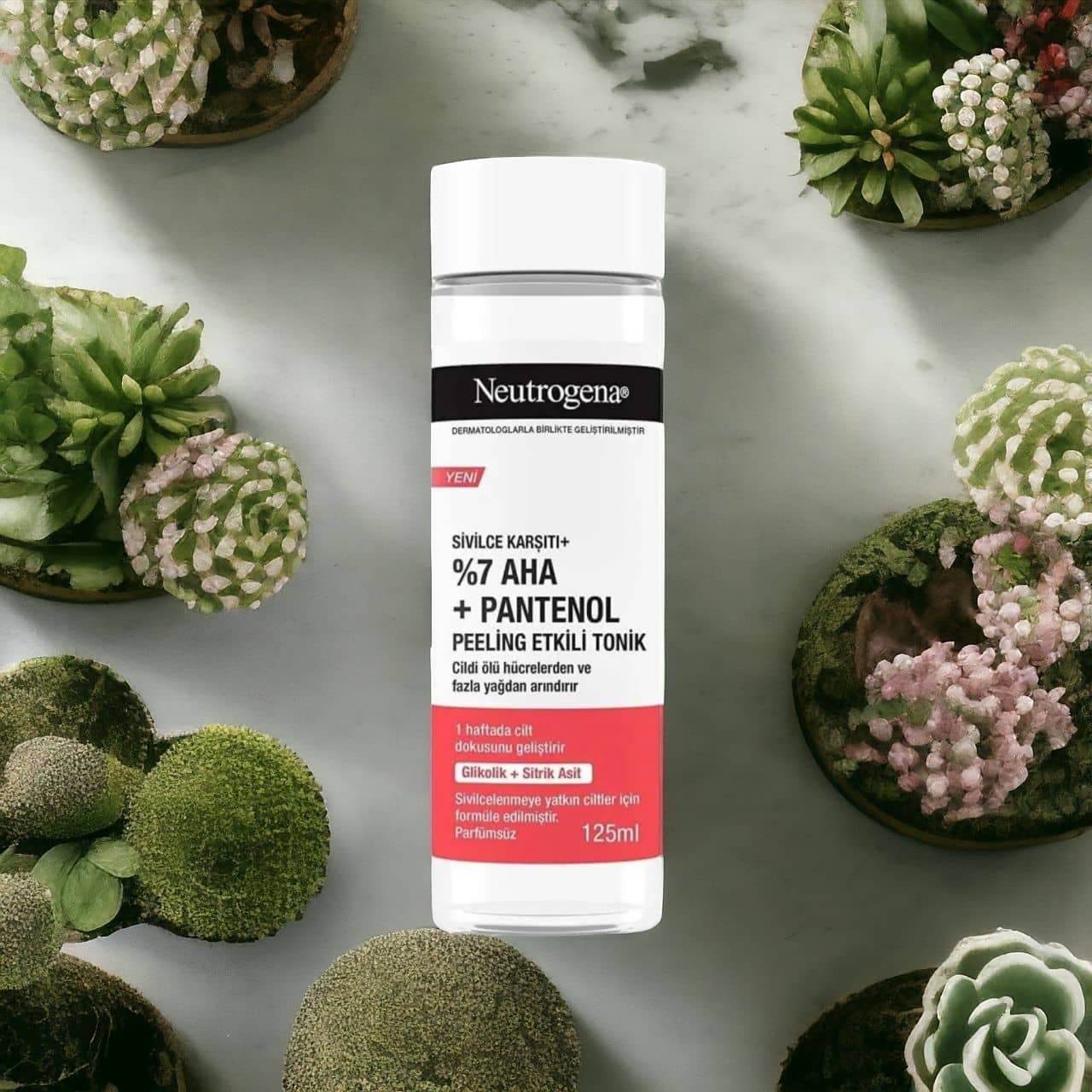 تونر لایه بردار ضد جوش و آکنه پلاس نوتروژیناNeutrogena حاوی AHA و PANTENOL حجم 125 میل — تصویر ۲