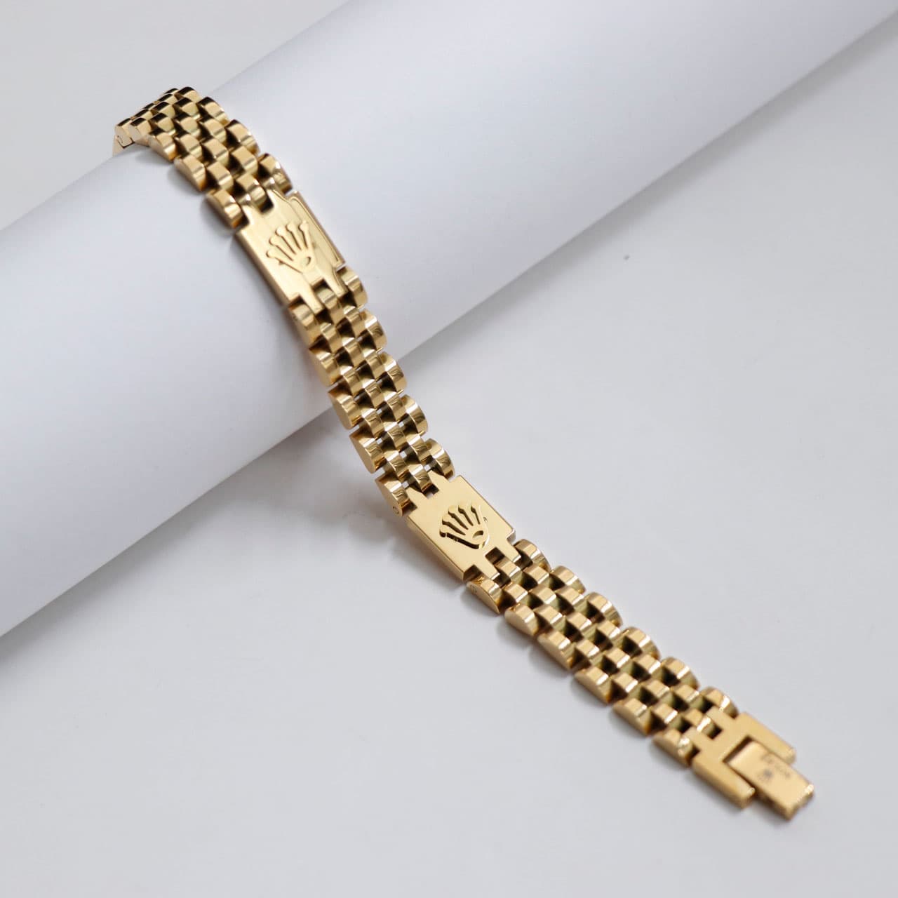 دستبند رولکس مردانه رنگ طلایی 10mm وارداتی 12 کد 72050