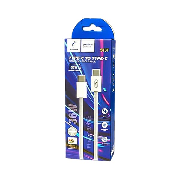 کابل دو سر تایپ سی Sky Dolphin 36W مدل S13T طول 1 متر — تصویر ۲